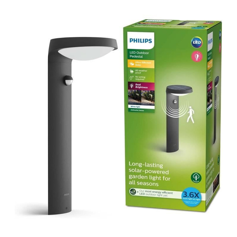 PHILIPS TYLA solar charging station, energy class A, motion detector,