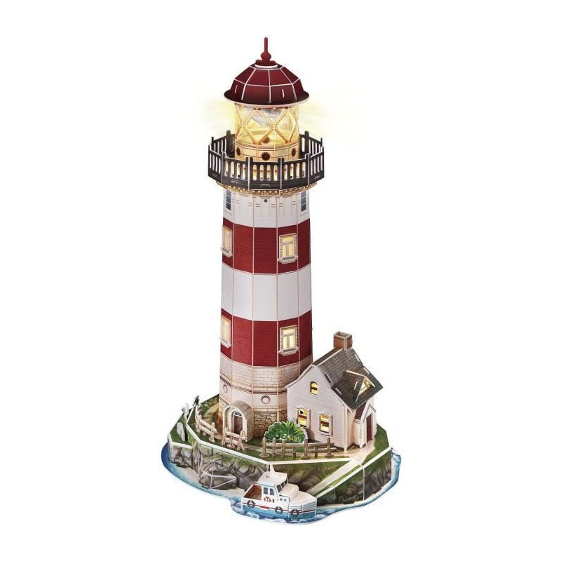 3D Lighthouse Puzzle - Construction Game - EXPLORA - 72 pieces - Ages