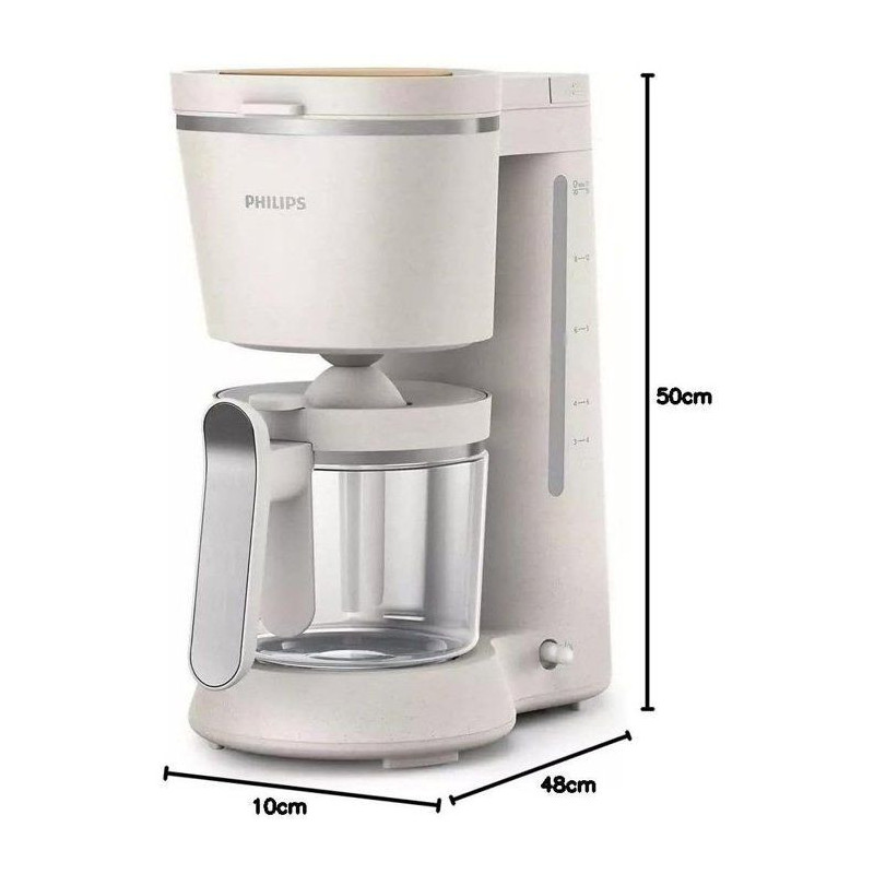 Filter coffee maker - PHILIPS - HD5120/00 - 1.2 L - Matt white - Eco-f
