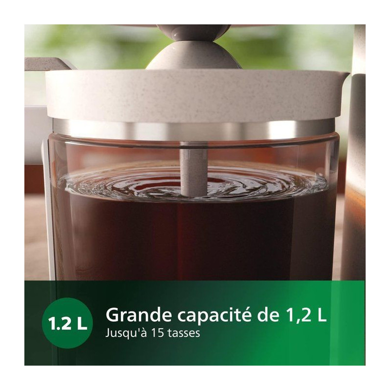 Filter coffee maker - PHILIPS - HD5120/00 - 1.2 L - Matt white - Eco-f