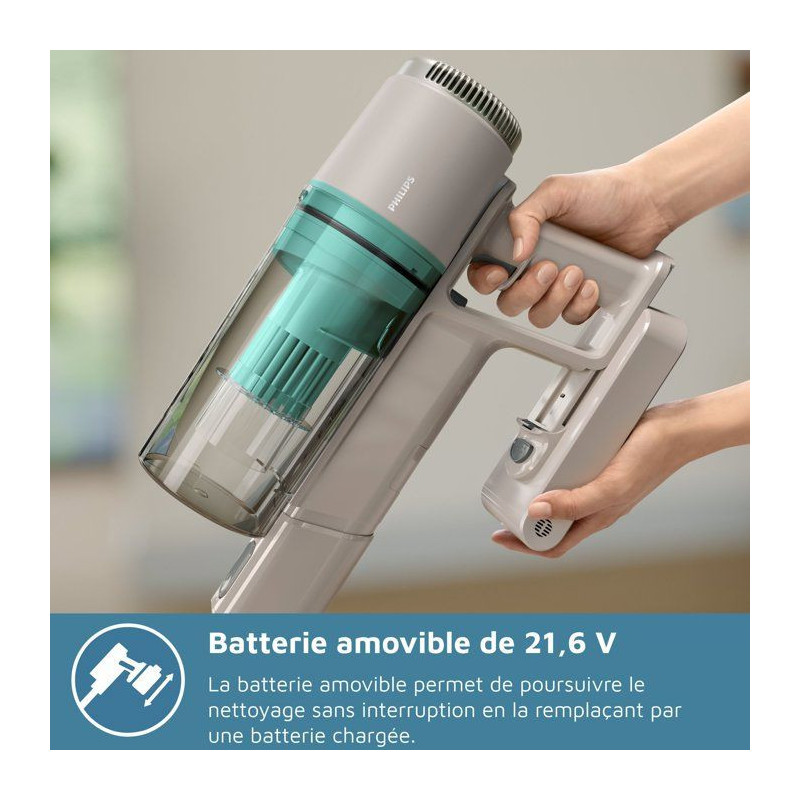 PHILIPS XC2011/01 PowerCyclone 7 - Cordless Stick Vacuum Cleaner - Up