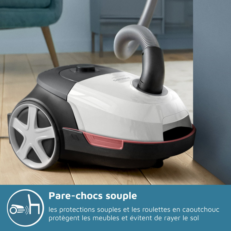 Cylinder vacuum cleaner with bag - PHILIPS XD6122/12 - 900 W - 4 L - P