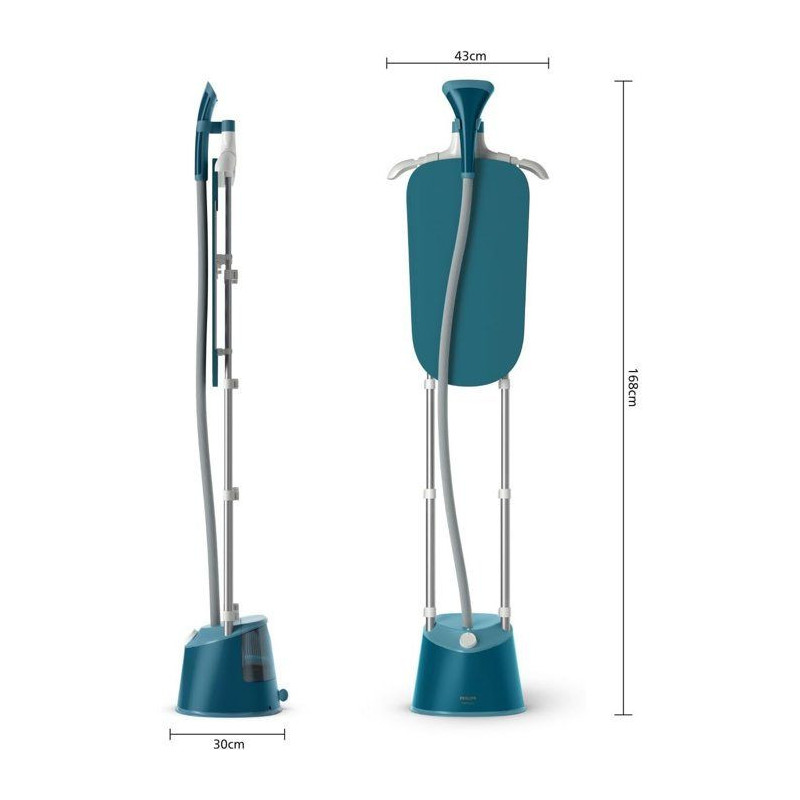 Vertical steamer - PHILIPS - STE1040/20 - 1800 W - 3 settings - Blue