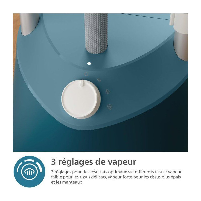Vertical steamer - PHILIPS - STE1040/20 - 1800 W - 3 settings - Blue