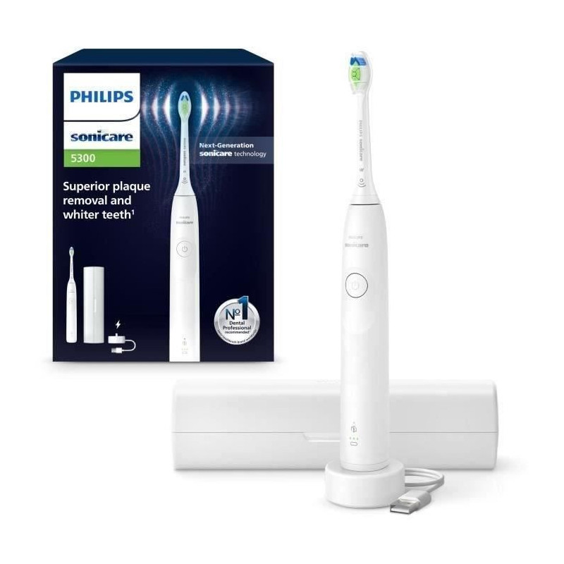 Toothbrush - PHILIPS - HX7108/02 - Sonicare - 5300 Series - White - El