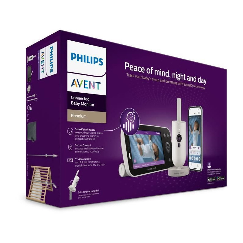 Video baby monitor - PHILIPS AVENT - Premium connected - SCD971/26