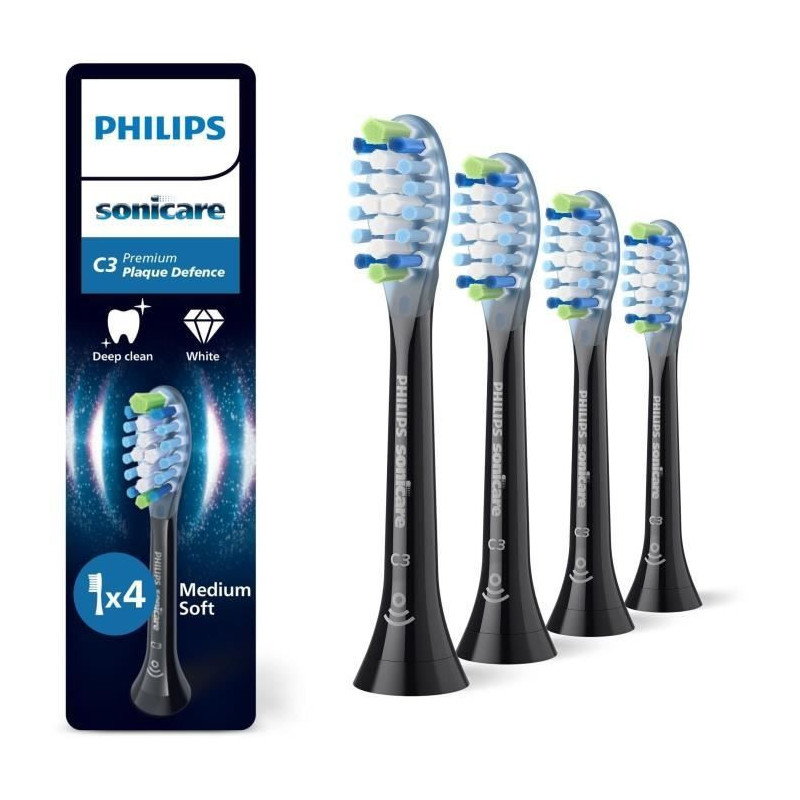 Pack of 4 brush heads - PHILIPS - HX9044/88 - C3 black