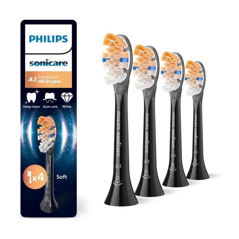 Pack of 4 brush heads - PHILIPS - HX9094/88 - A3 black