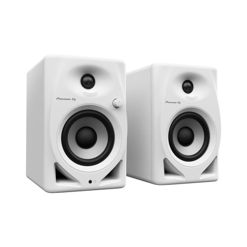 Pair of Pioneer DJ DM-40D-W monitoring speakers - Bass Reflex - 2x19W