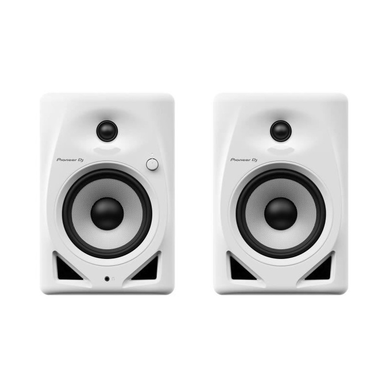 Pair of Pioneer DJ DM-50D-W monitoring speakers - Bass Reflex - 2x25W