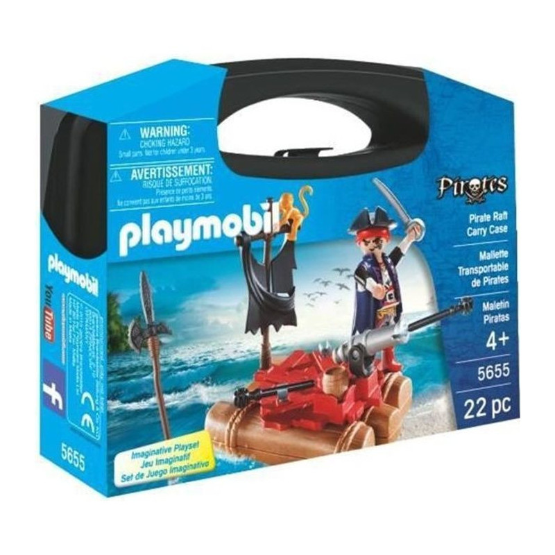 PLAYMOBIL - Pirates Suitcase - Boy - Cannon and projectiles - 22 piece
