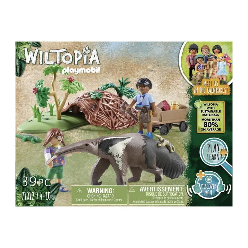 PLAYMOBIL - 71012 - Wiltopia - Anteaters - 39 pieces - Toy for childre