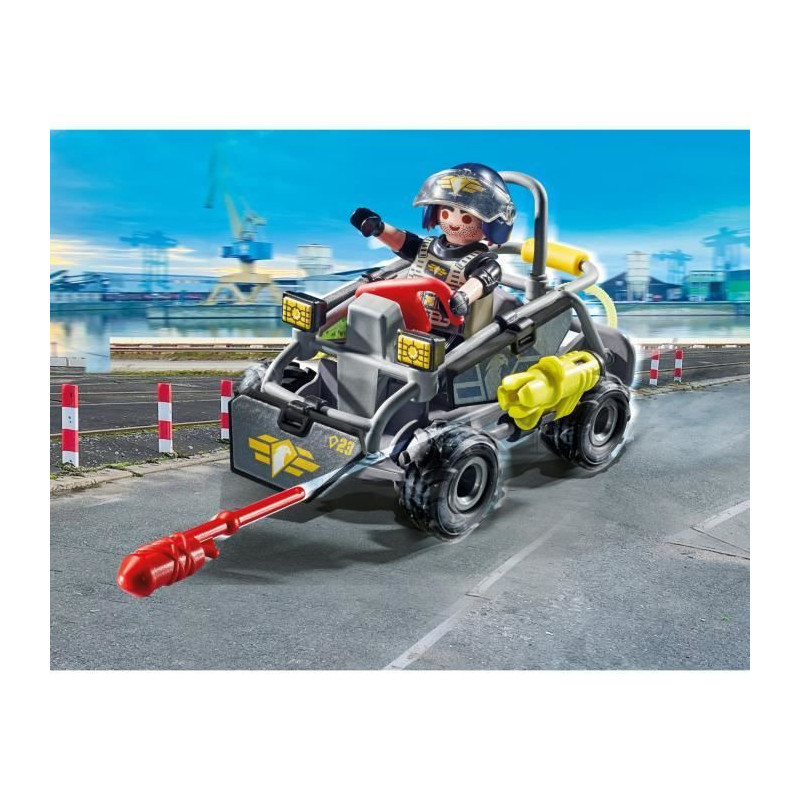PLAYMOBIL 71147 Transformable Bandit Quad, Police Elite Unit, City Act