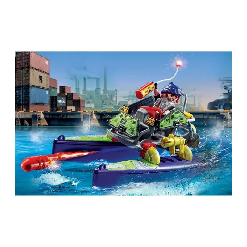 PLAYMOBIL 71147 Transformable Bandit Quad, Police Elite Unit, City Act