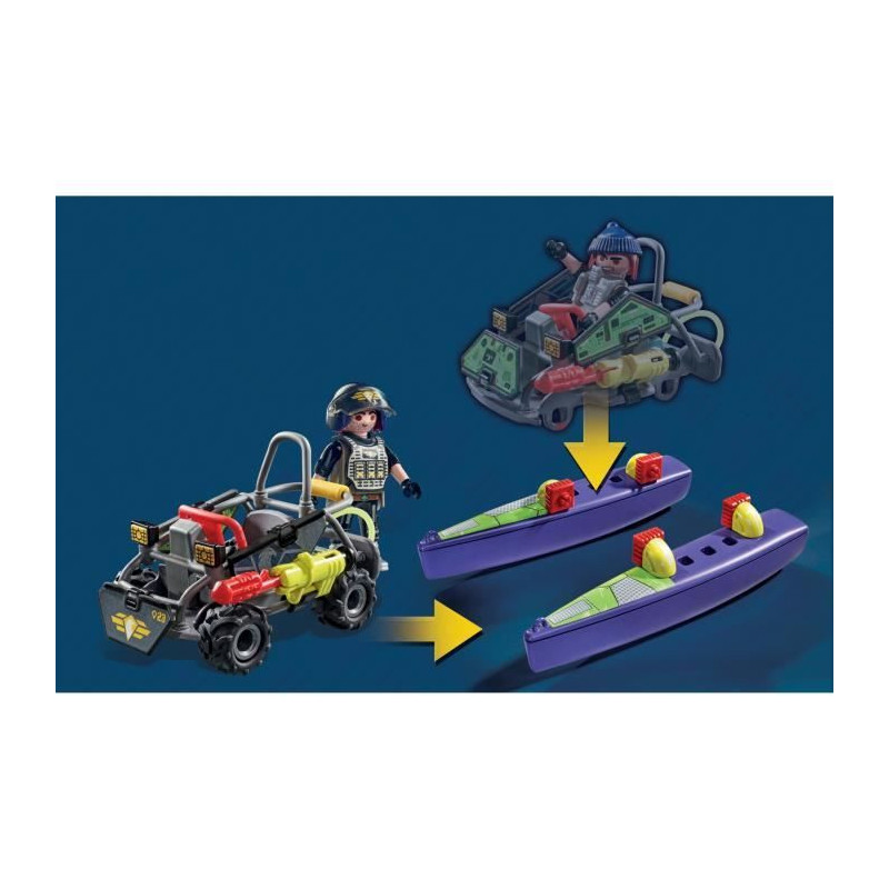 PLAYMOBIL 71147 Transformable Bandit Quad, Police Elite Unit, City Act