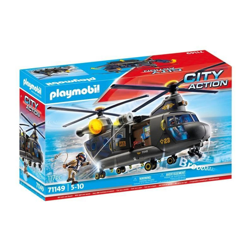 PLAYMOBIL 71149 Special Forces Transport Helicopter - Police Officers