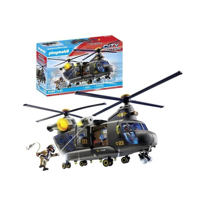 PLAYMOBIL 71149 Special Forces Transport Helicopter - Police Officers