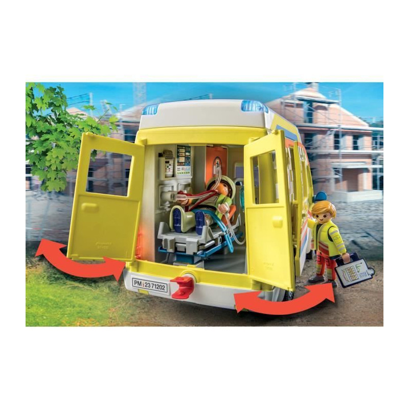 PLAYMOBIL - 71202 - City Action Les Subcutors - Ambulance with light a