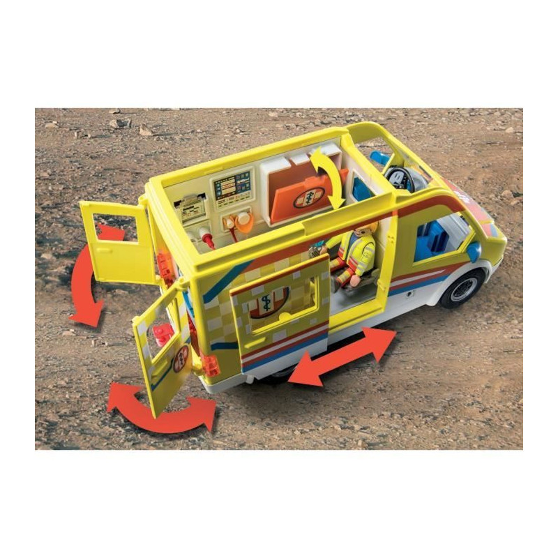 PLAYMOBIL - 71202 - City Action Les Subcutors - Ambulance with light a