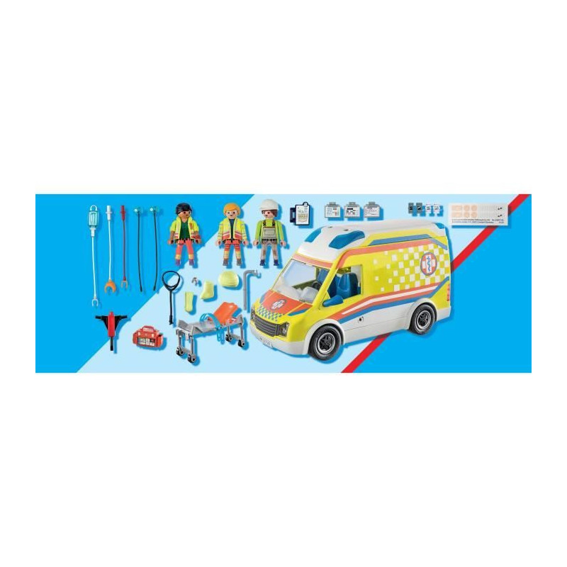 PLAYMOBIL - 71202 - City Action Les Subcutors - Ambulance with light a
