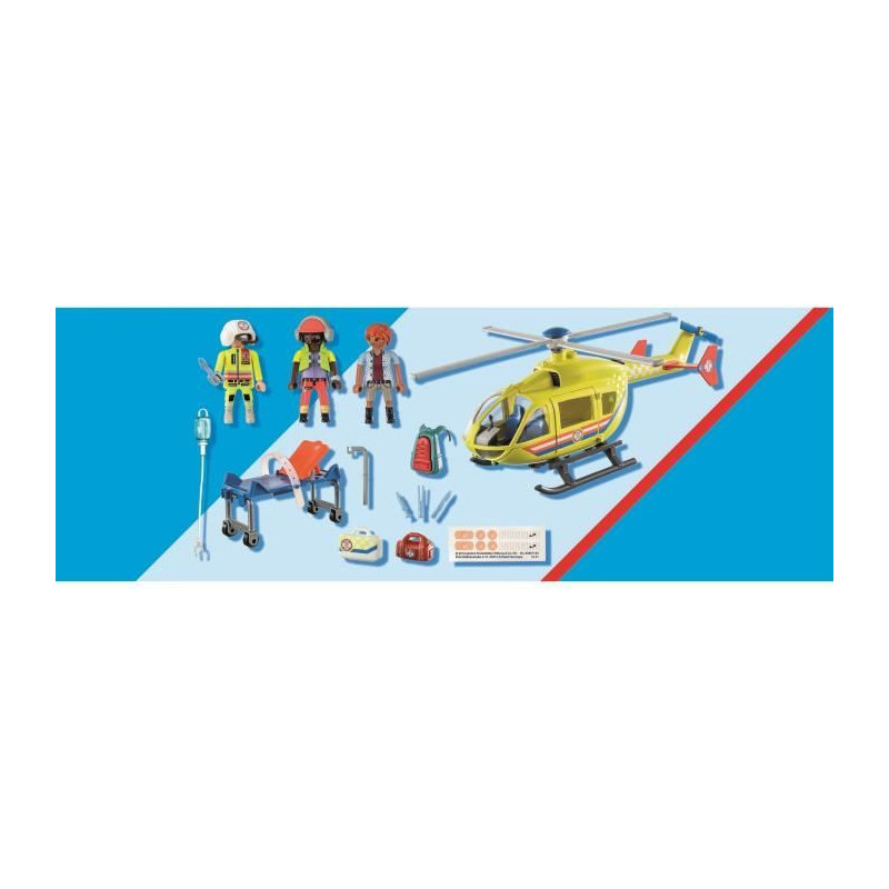PLAYMOBIL - 71203 - City Action Les Subcutors - Rescue helicoptere