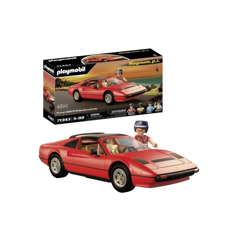 PLAYMOBIL 71343 Magnum - Ferrari 308GTS - Classic Cars - Collector's c