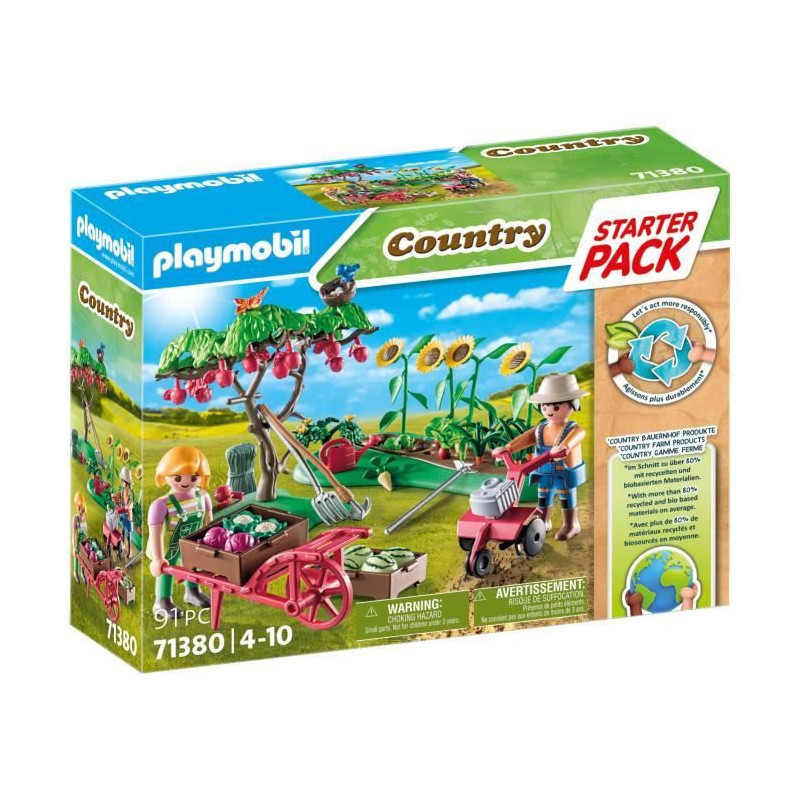 PLAYMOBIL 71380 Starter Pack Vegetable garden - Country - With two cha