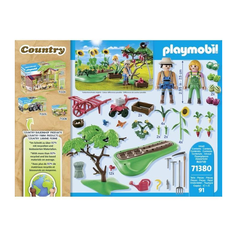 PLAYMOBIL 71380 Starter Pack Vegetable garden - Country - With two cha