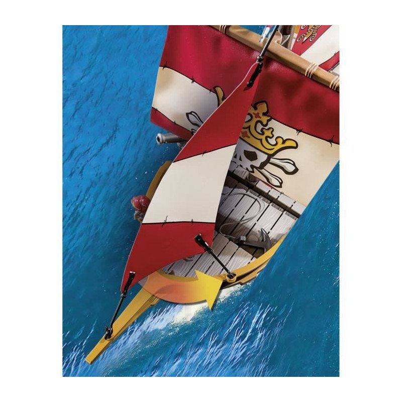 PLAYMOBIL 71318 Pirate Rowboat - Pirates - With two characters, two ca