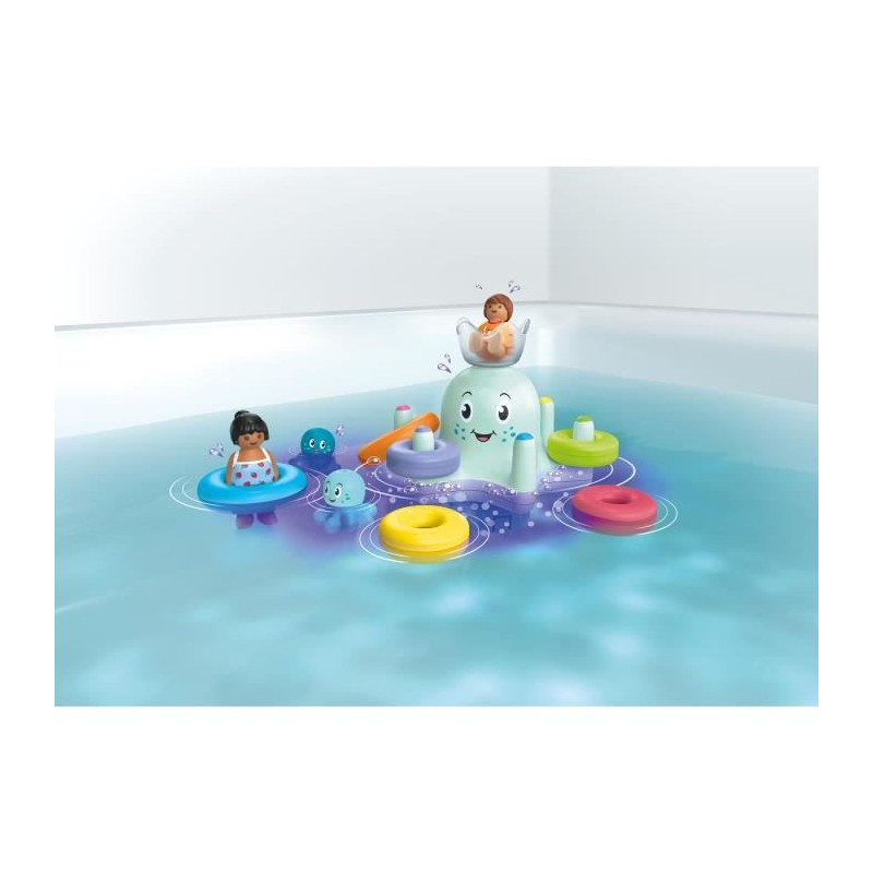 PLAYMOBIL Junior 71438 Giant Octopus Ride-On, Bath Toy, Junior AQUA Ti