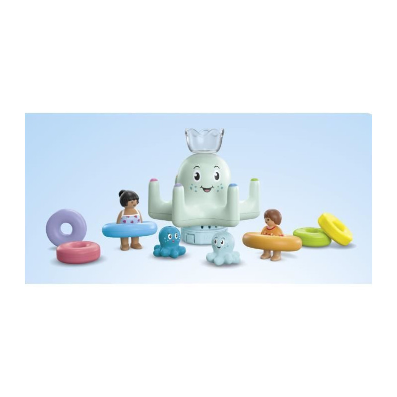 PLAYMOBIL Junior 71438 Giant Octopus Ride-On, Bath Toy, Junior AQUA Ti