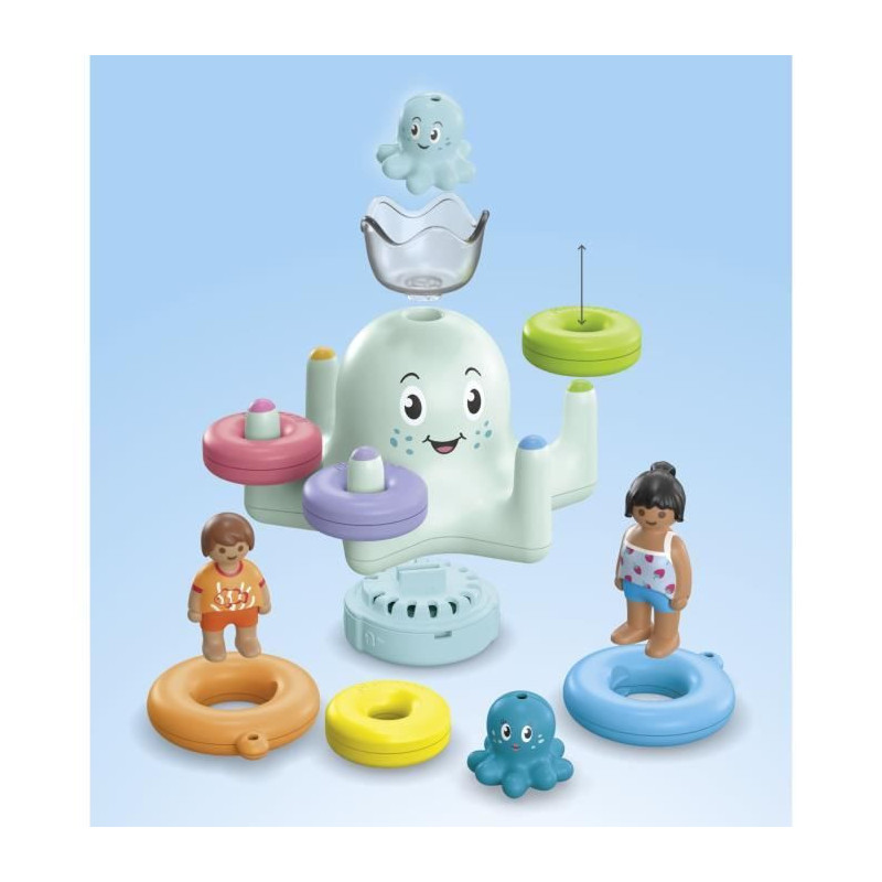 PLAYMOBIL Junior 71438 Giant Octopus Ride-On, Bath Toy, Junior AQUA Ti