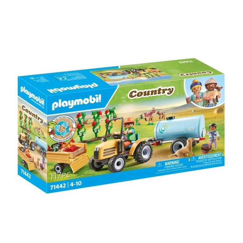 PLAYMOBIL 71442 Farmer with tractor and tanker - Country - Ages 4 and