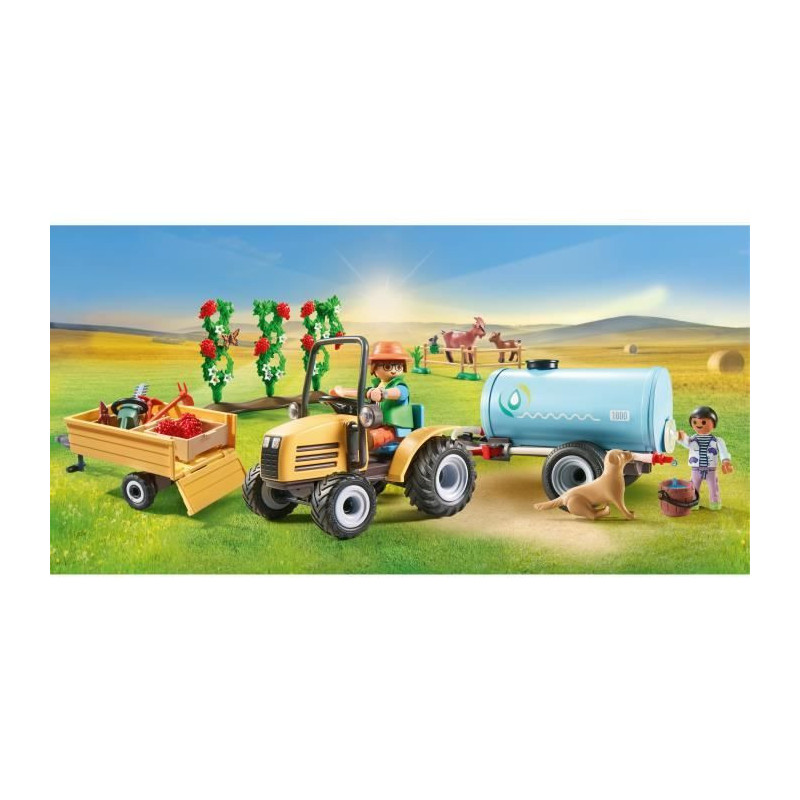 PLAYMOBIL 71442 Farmer with tractor and tanker - Country - Ages 4 and