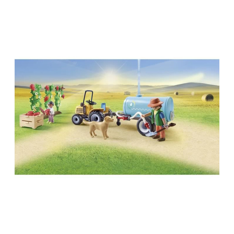 PLAYMOBIL 71442 Farmer with tractor and tanker - Country - Ages 4 and