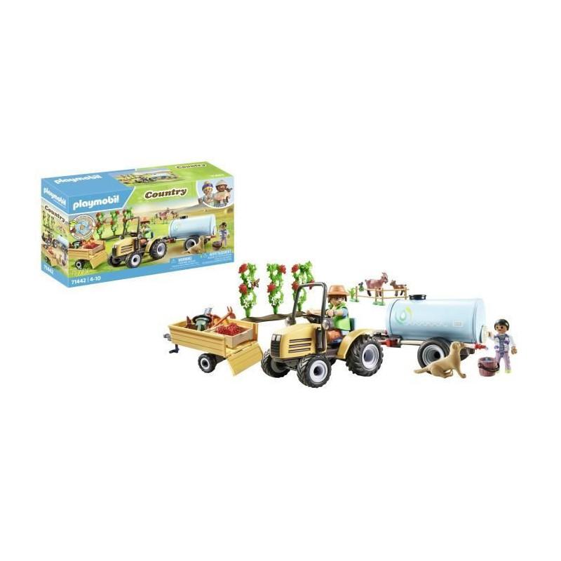 PLAYMOBIL 71442 Farmer with tractor and tanker - Country - Ages 4 and
