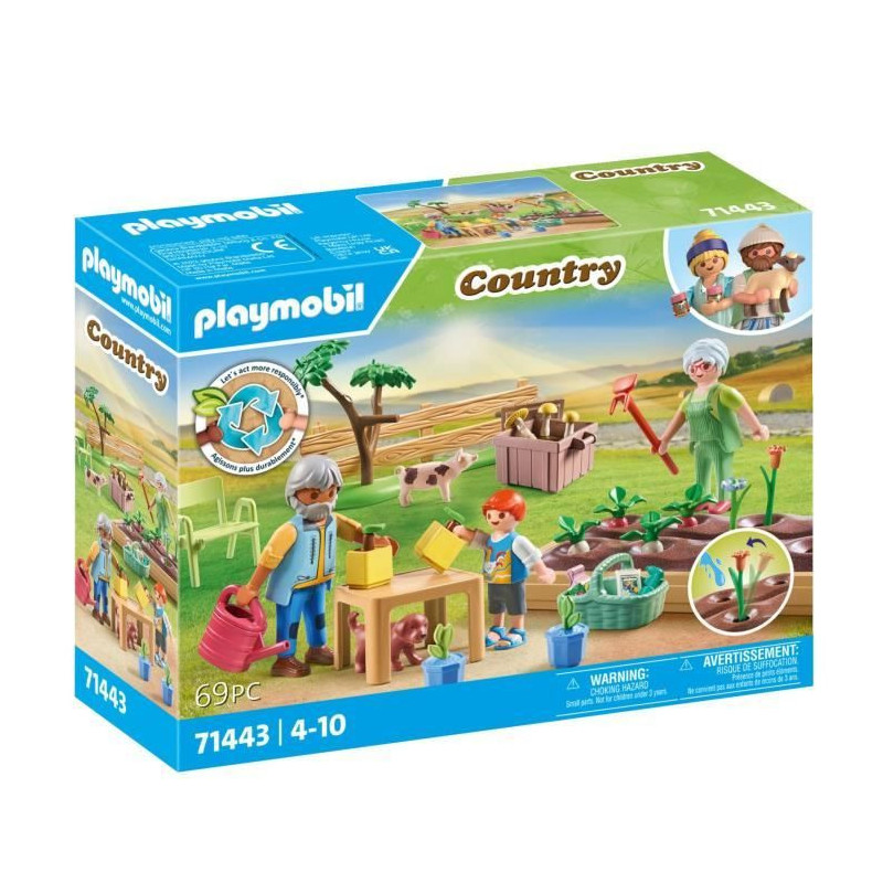 PLAYMOBIL 71443 Grandparents and vegetable garden - Country - Ages 4 a
