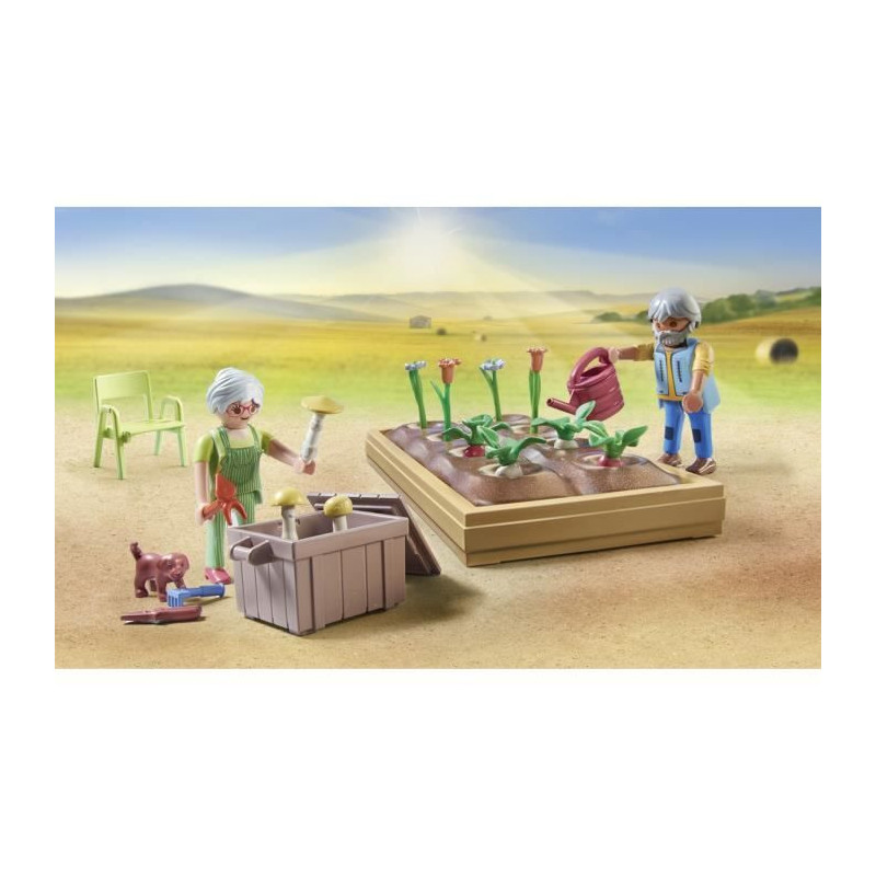 PLAYMOBIL 71443 Grandparents and vegetable garden - Country - Ages 4 a