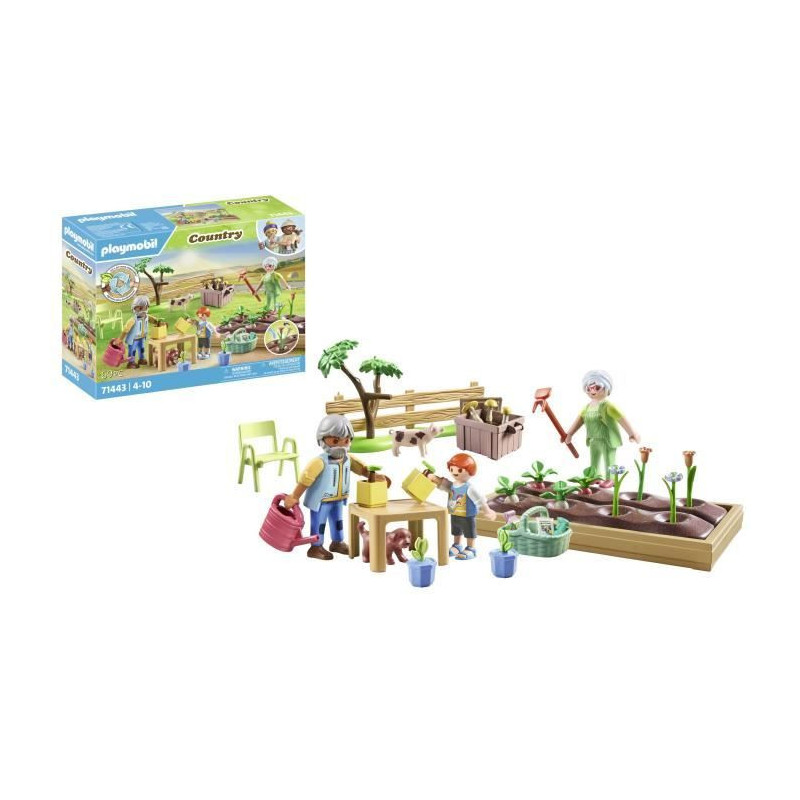 PLAYMOBIL 71443 Grandparents and vegetable garden - Country - Ages 4 a