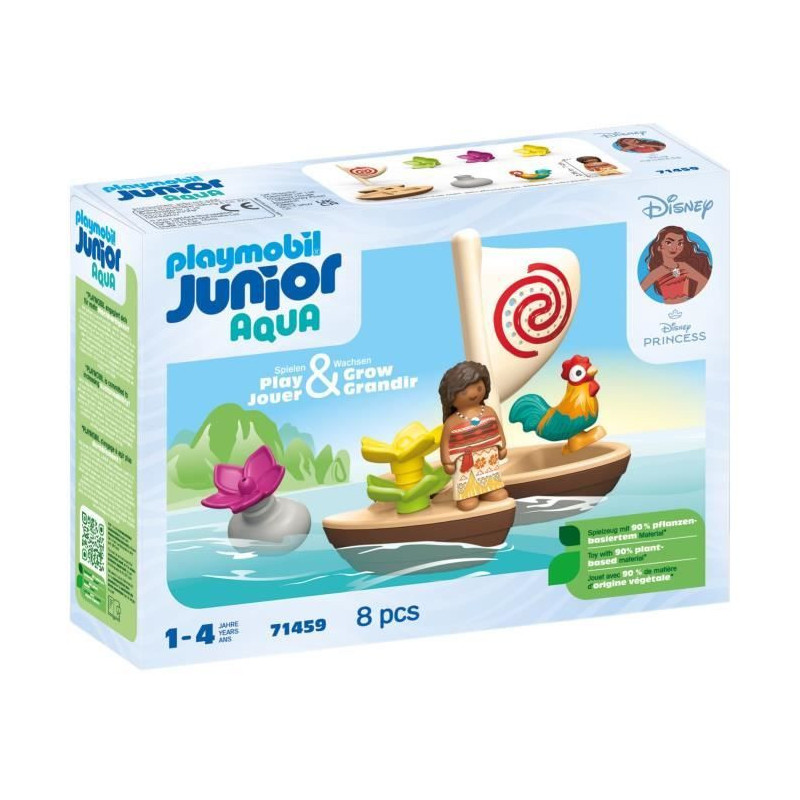 PLAYMOBIL Junior 71459 Vaiana and sailing boat, Disney, From 12 months