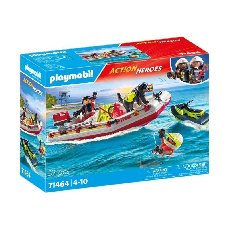PLAYMOBIL 71464 Fireboat and water scooter - Action Hereos - Firefight