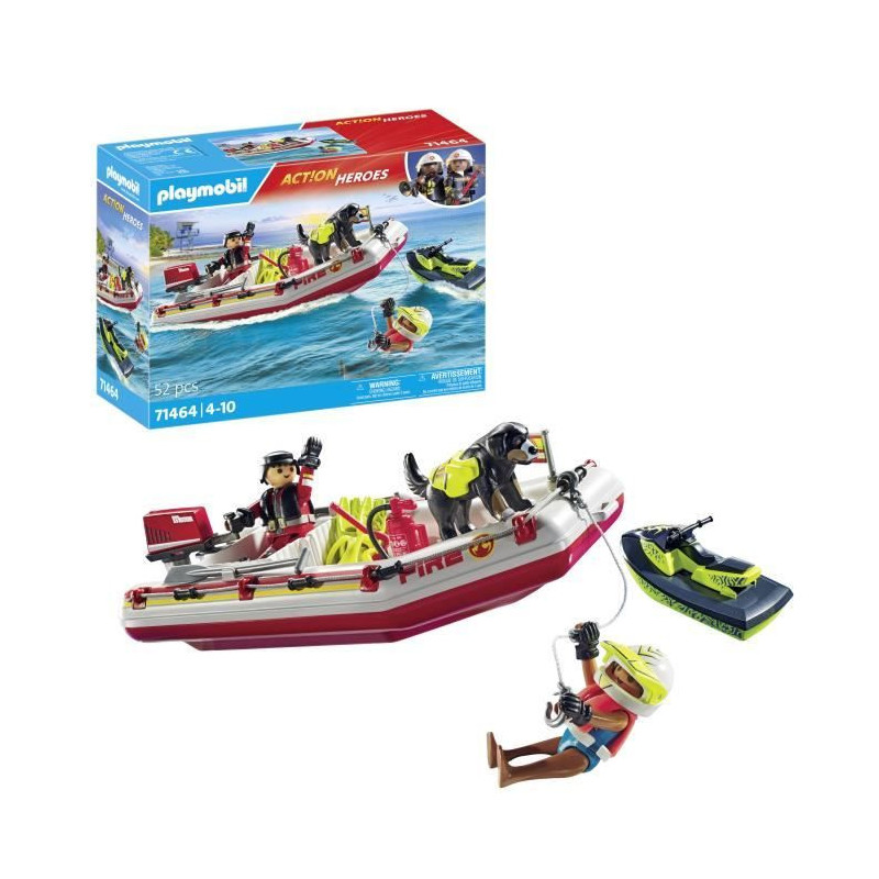 PLAYMOBIL 71464 Fireboat and water scooter - Action Hereos - Firefight