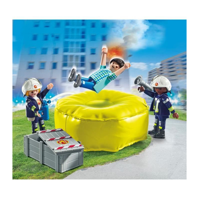 PLAYMOBIL 71465 Firefighters with rescue cushion - Action Heroes - Fir