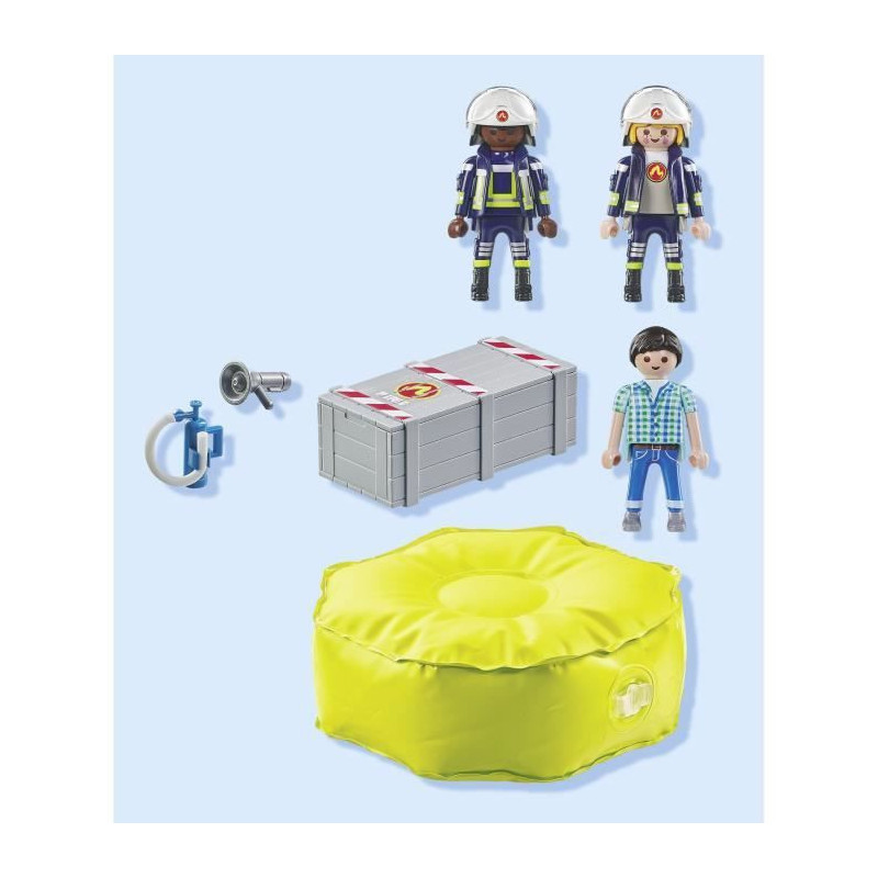 PLAYMOBIL 71465 Firefighters with rescue cushion - Action Heroes - Fir