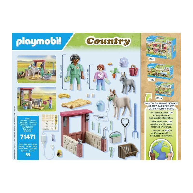 PLAYMOBIL 71471 Veterinarian with farm animals