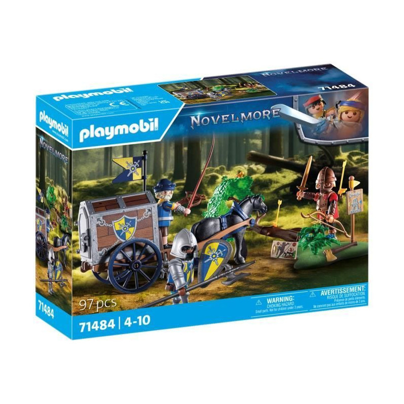 PLAYMOBIL 71484 Novelmore Convoy with Bandit, Novelmore, Knights and R