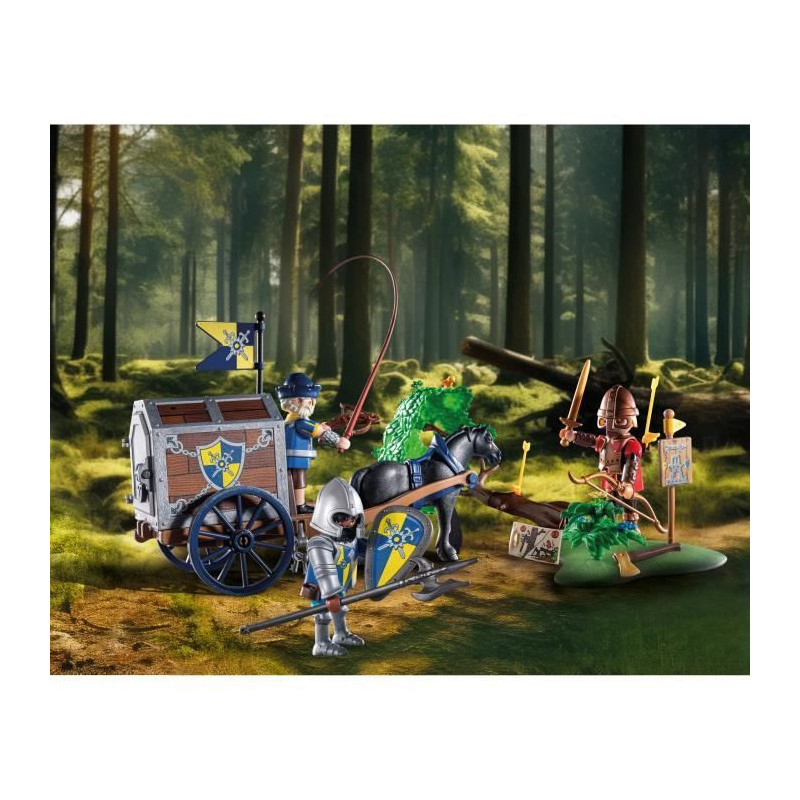 PLAYMOBIL 71484 Novelmore Convoy with Bandit, Novelmore, Knights and R