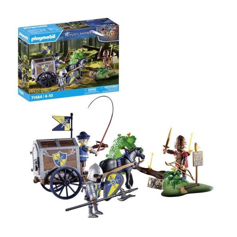 PLAYMOBIL 71484 Novelmore Convoy with Bandit, Novelmore, Knights and R