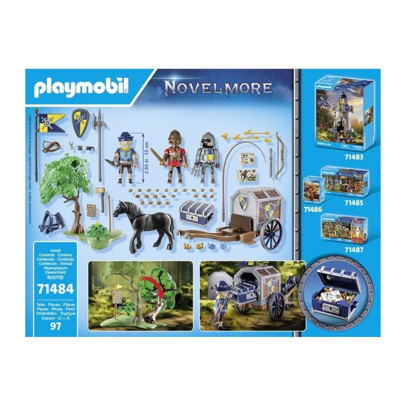 PLAYMOBIL 71484 Novelmore Convoy with Bandit, Novelmore, Knights and R