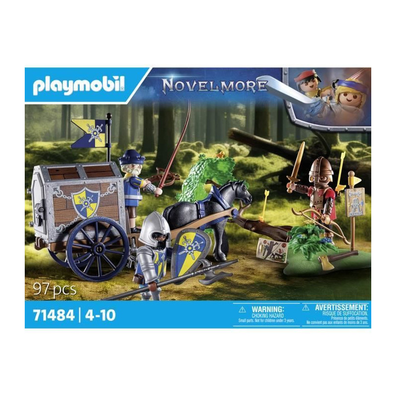 PLAYMOBIL 71484 Novelmore Convoy with Bandit, Novelmore, Knights and R